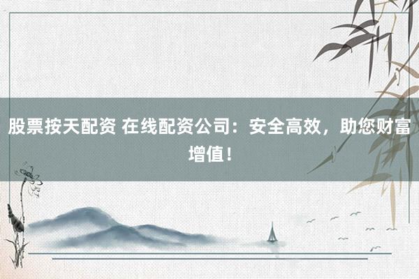 股票按天配资 在线配资公司：安全高效，助您财富增值！