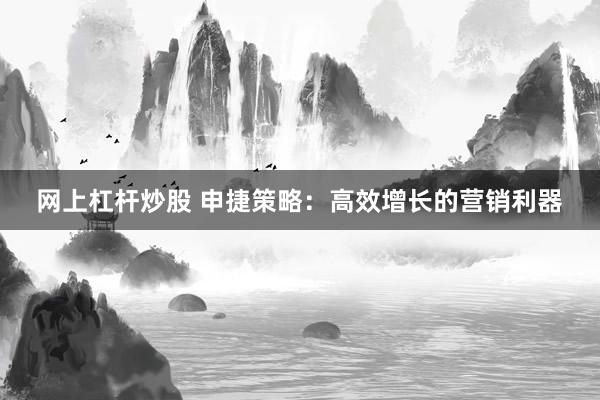 网上杠杆炒股 申捷策略：高效增长的营销利器