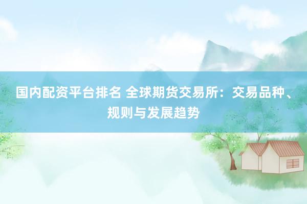 国内配资平台排名 全球期货交易所：交易品种、规则与发展趋势