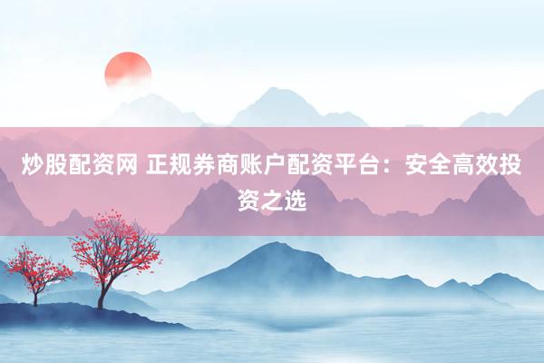 炒股配资网 正规券商账户配资平台：安全高效投资之选
