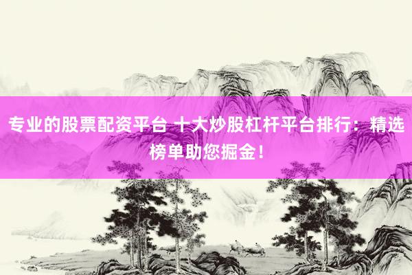 专业的股票配资平台 十大炒股杠杆平台排行：精选榜单助您掘金！