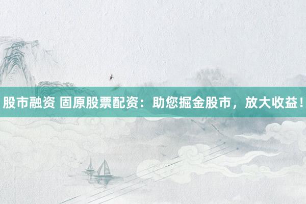 股市融资 固原股票配资：助您掘金股市，放大收益！