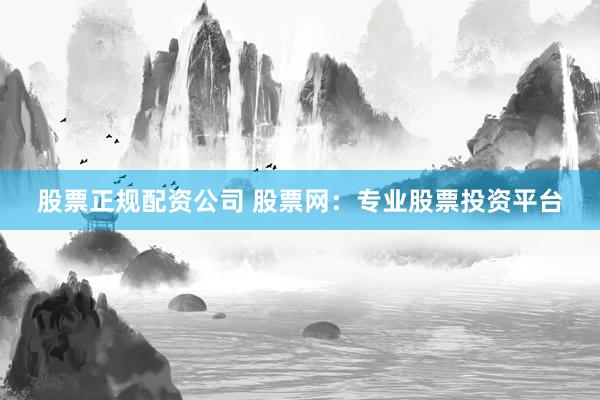 股票正规配资公司 股票网:专业股票投资平台