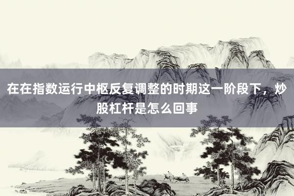 在在指数运行中枢反复调整的时期这一阶段下，炒股杠杆是怎么回事