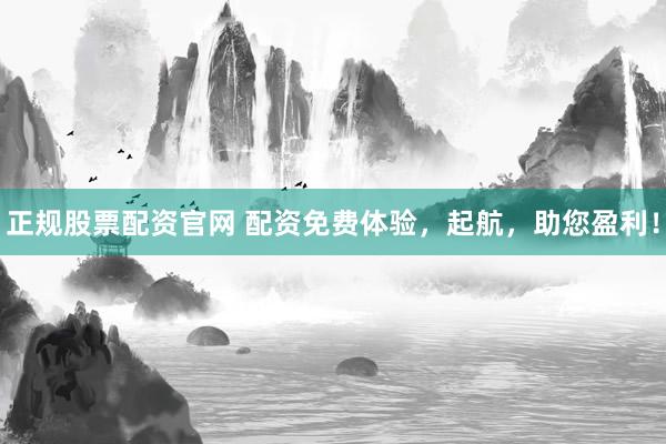 正规股票配资官网 配资免费体验，起航，助您盈利！